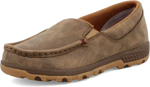 Vista 15 de Twisted X Mocasines de conducción para mujer, zapatos sin cordones para caminar con CellStretch Negro & gris
