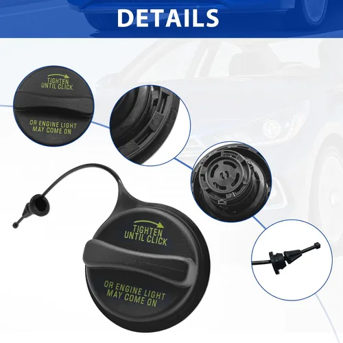 Vista 4 de FC975 Tapa del depósito de combustible Tapa de gasolina para Ford E-series Excursion Expedition F-150 F-250 F-350 F-450 F-550 Windstar Lincoln