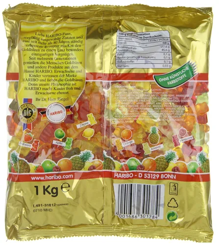 Vista 2 de Haribo Oso de Oro (de Alemania) 2.2 lbs x 2 bolsas