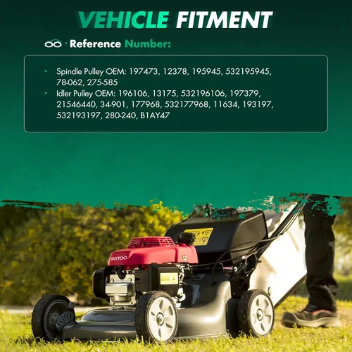 Vista 7 de SCITOO Kit de reconstrucción de cubierta, 42 piezas de cubierta de cortacésped compatible con Poulan Pro PP19A42 PB185A42 PB195H42LT PB20H42YT, 1