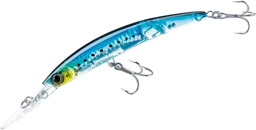 Vista 10 de Yo-Zuri Crystal 3D Minnow Deep Diver Señuelo articulado, amarillo naranja, 5-1/4 pulgadas Azul plateado