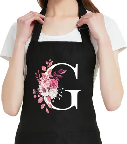 Vista 12 de Delantales Personalizados para Mujeres con Bolsillos, Lindos Delantales para Mujeres Chef de Repostería, Regalos de Cocina para el Cumpleaños de Mamá