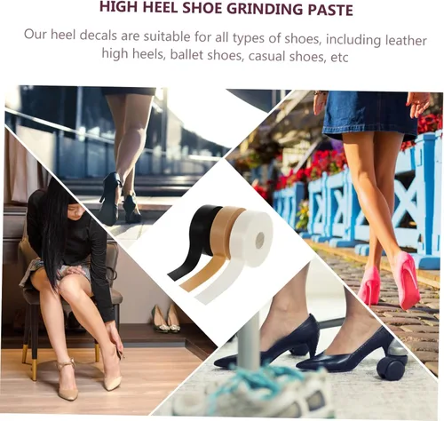 Vista 4 de Healeved Plantillas de inserciones de zapatos para zapatos altos, 6 piezas, cinta adhesiva sin talón, almohadillas de talón alto, almohadillas