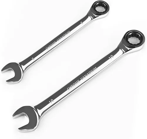 Vista 50 de Egofine Llave combinada de trinquete de 1 pulgada SAE, llave de engranajes de grado industrial con diseño de 12 puntos, trinquete de 72 dientes