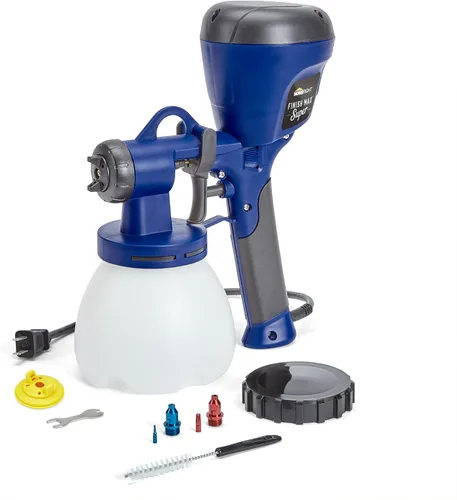 Vista 9 de HomeRight C800766, C900076 Finish Max Paint Sprayer HVLP Pistola pulverizadora eléctrica, 1 boquilla pulveriza todos, punta de latón superior, 3