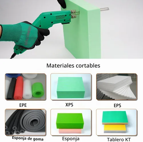Vista 5 de Cuchillo Eléctrico de 300W Refrigerado por Aire - Herramienta de Corte de Espuma con Cuchillas y Accesorios Utilice el Cortador de Espuma