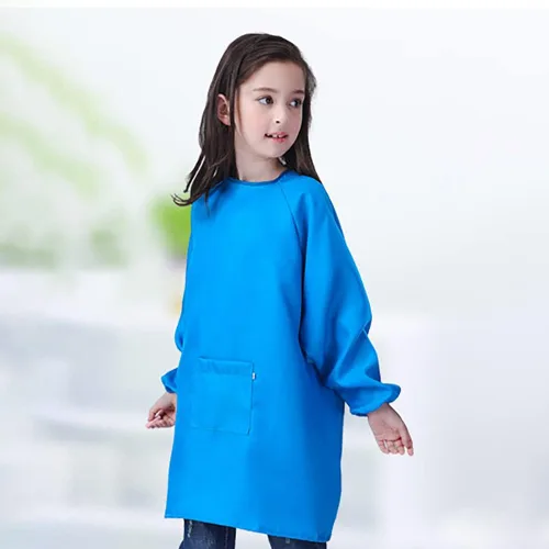 Vista 3 de Delantal de pintura para niños, impermeable, para niñas y niños de 2 a 12 años