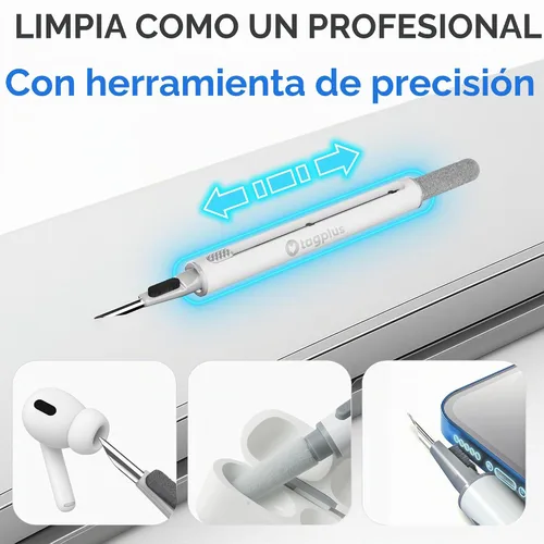Vista 5 de Kit de limpieza para Airpod + herramienta de limpieza profesional, compatible con kit de limpieza de auriculares para iPhone, kit de limpieza