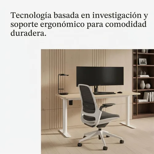 Vista 5 de Steelcase Series 1 Silla de oficina ergonómica, suelos de alfombra, grafito, luz