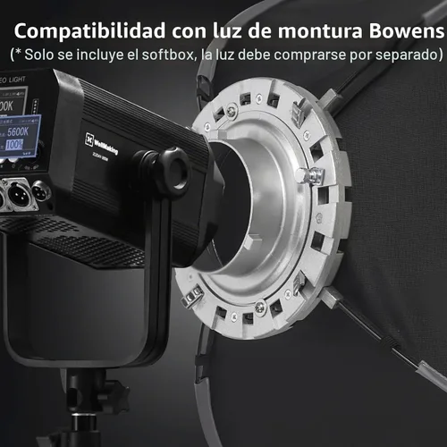 Vista 5 de WELLMAKING Caja de luz rectangular de 23.6 x 35.4 in/23.6 x 35.4 pulgadas, caja suave de estudio con difusores/rejilla de panal/bolsa, compatible