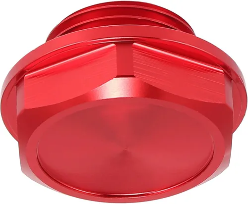 Vista 5 de Tapa de tapón de llenado de aceite de motor de gas de aleación de aluminio roja para Toyota TRD Highlander RAV4 Yaris Camry Corolla Tacoma Land
