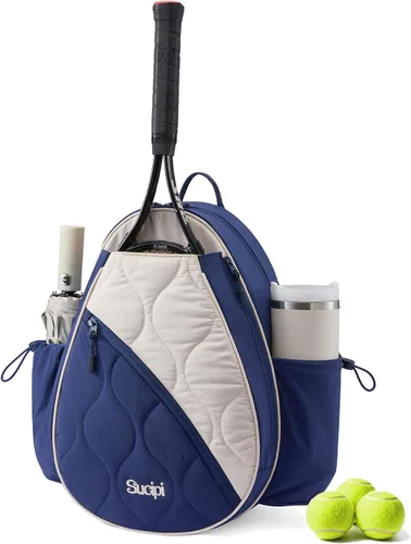 Vista 14 de Mochila de tenis Sucipi para mujeres y hombres, mochila para raquetas de tenis resistente al agua y lavable a máquina, bolsa deportiva ligera