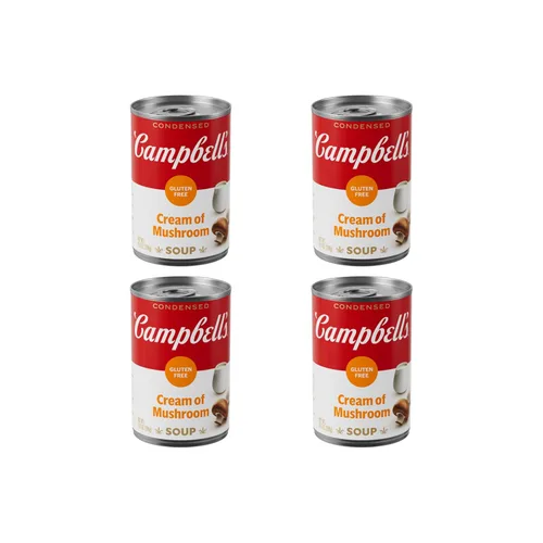 Vista 13 de Campbell's Crema de sodio condensada con 25% menos de sopa de hongos, lata de 10.5 onzas