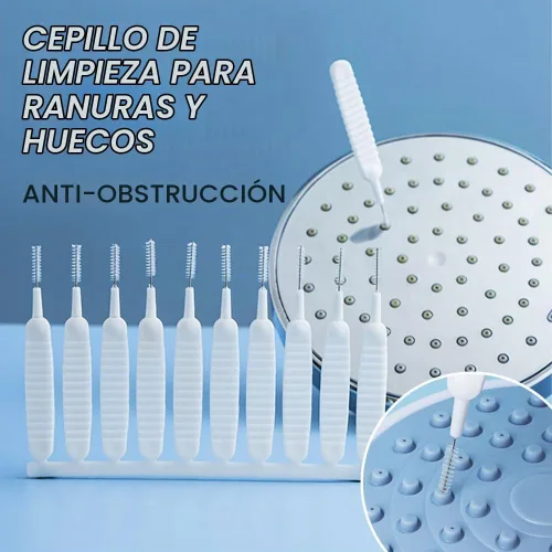 Vista 4 de Cepillo de Limpieza de Cabezal de Ducha Mejorado, Cepillo de Limpieza Anti-Obstrucción para Huecos, Cepillo de Limpieza para Cabezal de Ducha