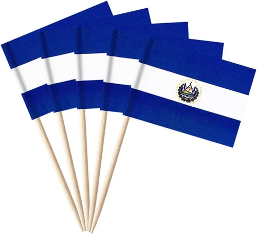 Vista 18 de stidsds 100 banderas de Antigua y Barbuda con palillos de dientes de Antigua y Barbuda, mini adornos pequeños para cupcakes de Antigua y Barbuda
