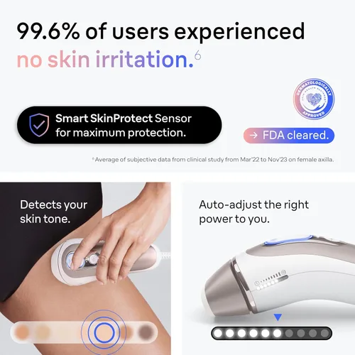 Vista 7 de Braun Smart IPL, el mejor dispositivo de depilación de Vogue, Skin i·Expert Pro 7: depilación láser en casa, reducción permanente y visible