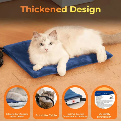 Vista 5 de Casa climatizada para gatos al aire libre - Casas y condominios para gatos Kokopro con almohadilla térmica, casas para gatos con calefacción, 100%