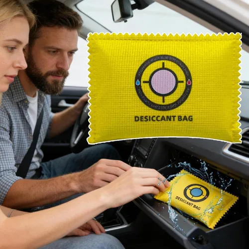 Vista 5 de Deshumidificador de coche para humedad – Absorción de olores reutilizable Absorción de humedad para armario, auto, camión, dormitorio, hotel
