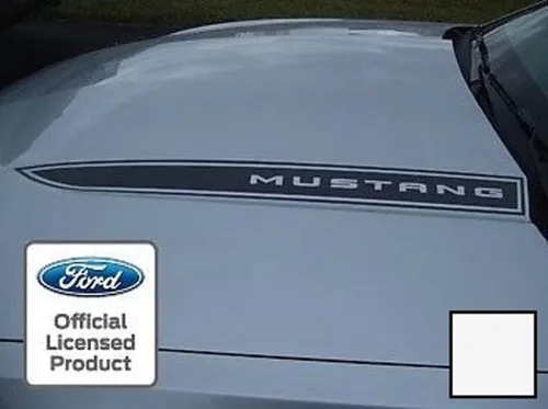 Vista 3 de Hood Spears - Paquete de calcomanías gráficas compatibles con Ford Mustang Stripe - LOA negro (mate) - CBM (se adapta a 2010-2012) [Juego de 2]