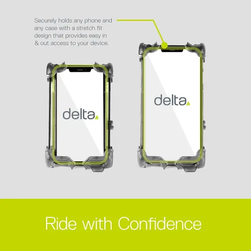 Vista 4 de Delta Cycle - Soporte de teléfono para bicicleta que se ajusta a cualquier manillar y se adapta a cualquier teléfono o iPhone, accesorios