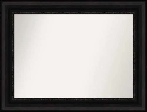 Vista 186 de Amanti Art Espejo personalizado, espejo de baño negro puente, espejo de pared o espejo de tocador de baño sobre el fregadero (26 x 26 pulgadas)