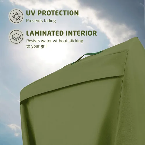 Vista 7 de ZOBER Funda resistente para parrilla de barbacoa, 58 pulgadas, impermeable, de doble capa, se adapta a la cubierta de parrilla de gas Weber