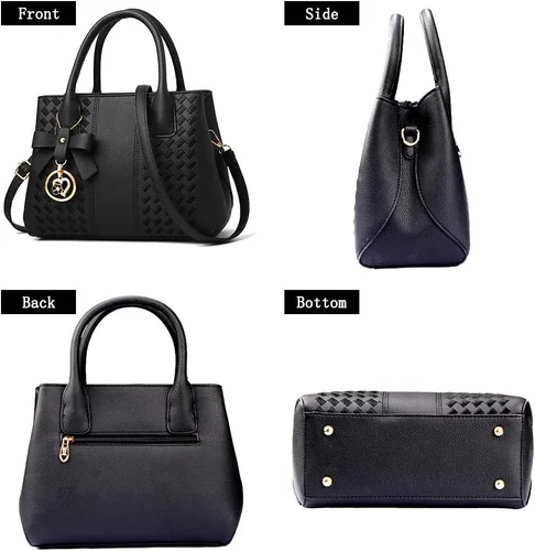 Vista 6 de Bolsos de mano para mujer de piel sintética de PU, bolso de hombro