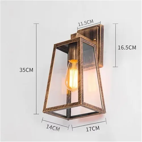 Vista 2 de American Nordic Industrial Retro Iron Restaurant Aisle Outdoor Porch Lampara ，Kitchen Light