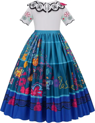 Vista 3 de Disfraz del personaje Mirabel vestido del personaje Isabella para niñas traje de cosplay Pepa disfraces para Halloween