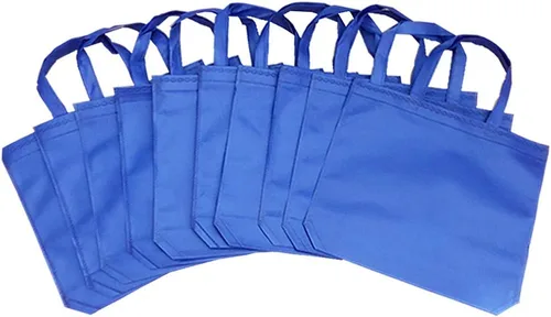 Vista 12 de 10 bolsas reutilizables de viaje para llevar de compras, bolsas de comestibles coloridas Tela no tejida con asas para cocina y comedor Surtido