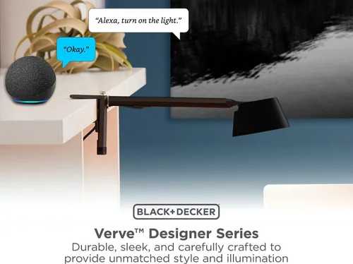 Vista 2 de PureOptics LED Black+Decker Verve Lámpara de Escritorio 2200CLSMBK - 1 Cada