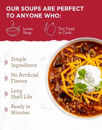 Vista 3 de READYWISE - Cocina simple, favoritos de sopa, paquete variado, 8 porciones por bolsa, mezcla de sopa, tamaño familiar, MRE, alimentos liofilizados