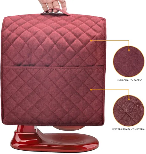 Vista 3 de Funda para batidora de pie compatible con mezcladora Kitchenaid, se adapta a todos los modelos de cabezal inclinable y elevador de tazón con 3