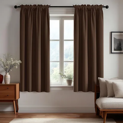 Vista 78 de Deconovo Cortinas opacas, aislamiento térmico, dobladillo para barra, reducción de ruido, certificado Oeko-TEX, cortinas de oscurecimiento