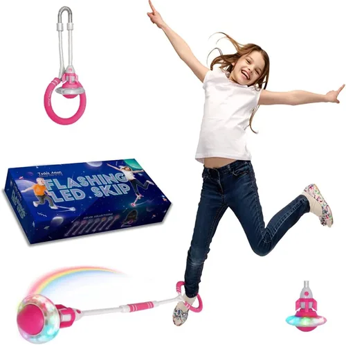 Vista 13 de Rocket Flashing LED Ankle Skip Fun Cool Jumping Gift for Ages 5 6 7 8 9 10+ Kids NO Battery Charging Needed Family Exercise Fitness Coordination Azul