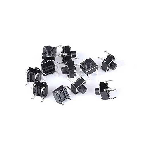Vista 6 de 100 unids/lote 0.236x0.236x0.236 in 4PIN táctil micro interruptor táctil DIP botón de reinicio automático 26.220 in botón de teclas enchufables