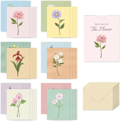 Vista 20 de Monolike Tarjeta Día a Día, 105 Luna - Mezcla de 48 mini tarjetas individuales, 24 sobres Paquete