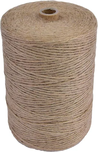 Vista 2 de Cuerda de yute de 0.039 pulgadas (0.039 in), cuerda de arpillera de 820 pies, cuerda de cáñamo grueso natural fuerte para artes, manualidades