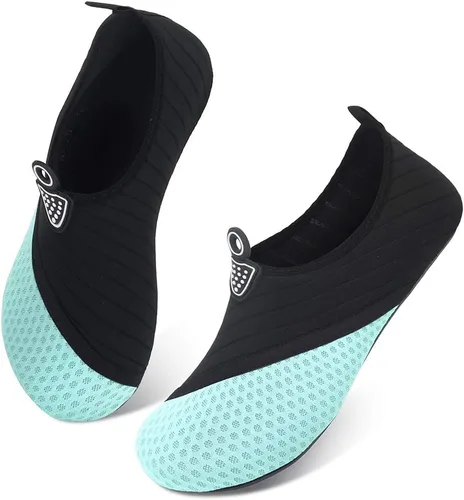 Vista 4 de QACOHU Zapatos de agua para hombre y mujer, zapatos de agua de secado rápido para buceo, surf, natación, playa, yoga