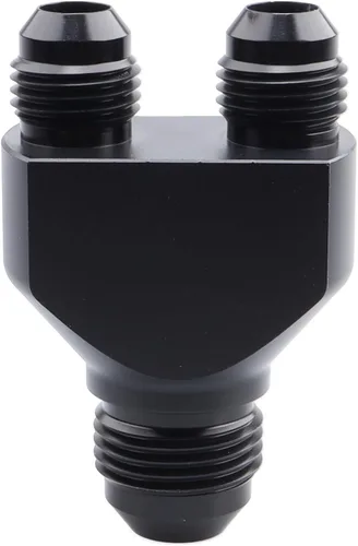 Vista 7 de AC PERFORMANCE -6 AN In to -6 AN Out Y Block Splitter Montaje de combustible Aluminio Negro