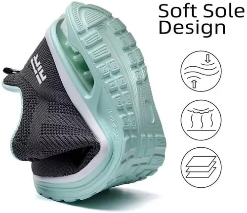 Vista 5 de Zapatos deportivos para correr con aire para mujer, ligeros, con amortiguación de aire, para gimnasio, entrenamiento, deportes