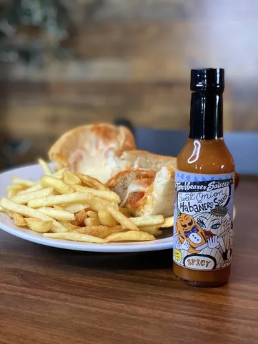 Vista 9 de Torchbearer Sauces Habanero de cebolla dulce (picante), 5 onzas, todo natural, vegano, sin extractos, fabricado en Estados Unidos y destacado en Hot