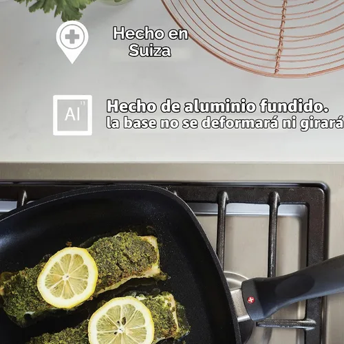 Vista 2 de Swiss Diamond Sartén antiadherente de diamante de 7 pulgadas, sartén con revestimiento de aluminio, apta para lavavajillas y horno con mango
