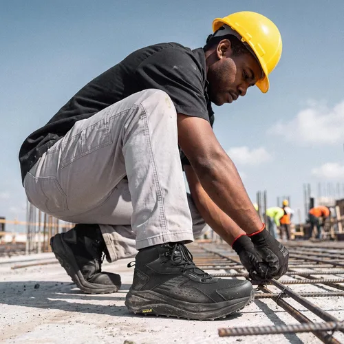 Vista 3 de NORTIV 8 Botas de trabajo de senderismo impermeables con punta compuesta Negro