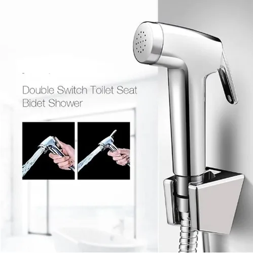 Vista 5 de LikeHome Pulverizador de bidé para paño de inodoro pulverizador de pañal Shattaf de mano Bidé Enjuague Spray Cromo (solo pulverizador)