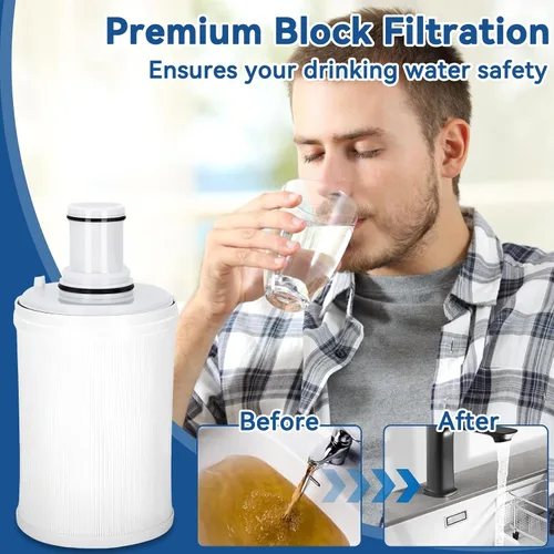 Vista 4 de 100186 Cartucho de filtro de repuesto compatible con el sistema de filtro de agua Amway Espring, filtración de alta precisión, salida rica