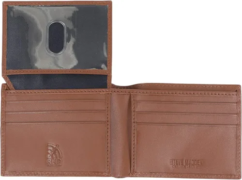 Vista 2 de Steve Madden Cartera RFID de cuero para hombre con bolsillos abatibles