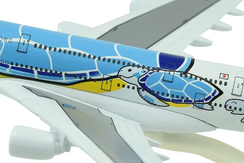 Vista 7 de TANG DYNASTY (TM 1:500 5.9 in A380 ANA Tortuga marina Metal Avión Modelo Avión Juguete Modelo de Avión Azul)