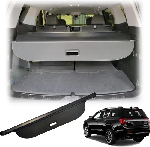 Vista 3 de Kaungka Cubierta protectora de carga compatible con GMC Acadia 2017-2023, resistente, color negro, protector retráctil para maletero trasero