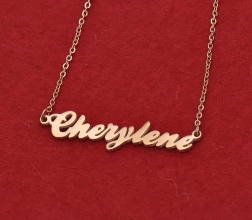 Vista 3 de GR35Z9 Collar personalizado con nombre de mejor amiga para ella